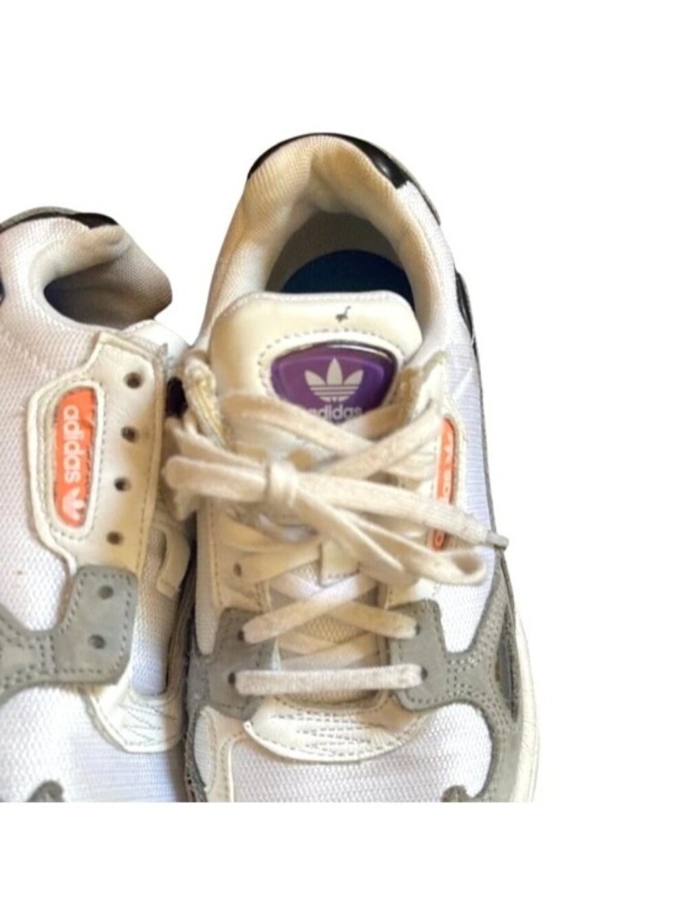 Adidas Originals Falcon White Grey Pink Chunky Sneakers CG6214 Women's Size 5 - Picture 3 of 16